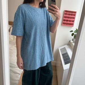 Dior terry cloth short sleeve top